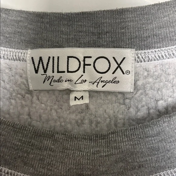 Wildfox Charcoal Graphic Text Pullover Sweatshirt Size Medium - Picture 3 of 3